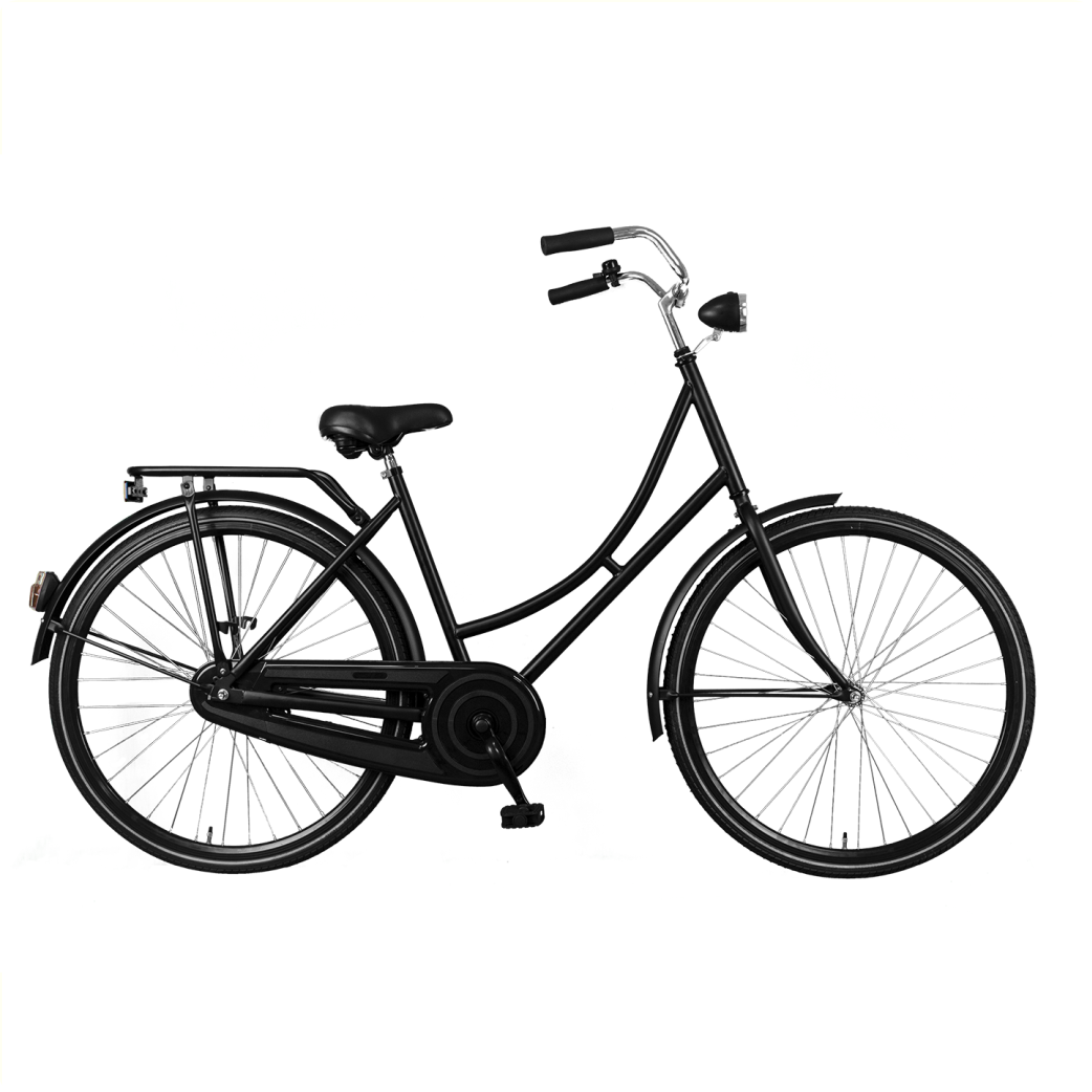 Omafiets mat zwart 57cm export RE1063