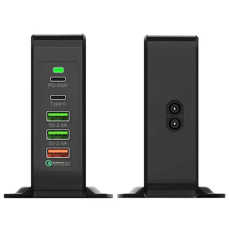 F88 3 x USB + 2 x USB-C / Type-C Ports QC3.0 Desktop Charger - F88