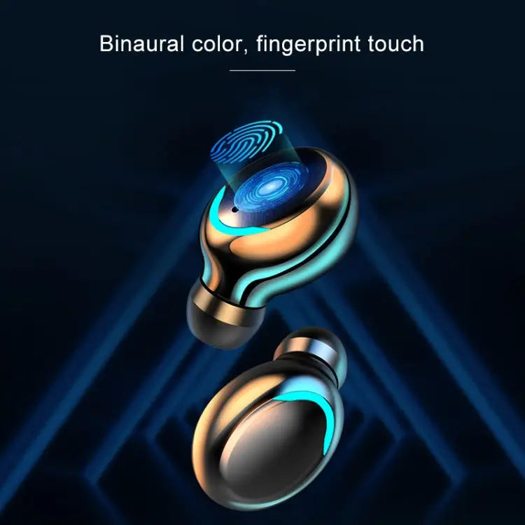 F9-5C Jerry Solution Touch Bluetooth Earphone with Magnetic Charging Box Support Three-screen LED Power Display & Power