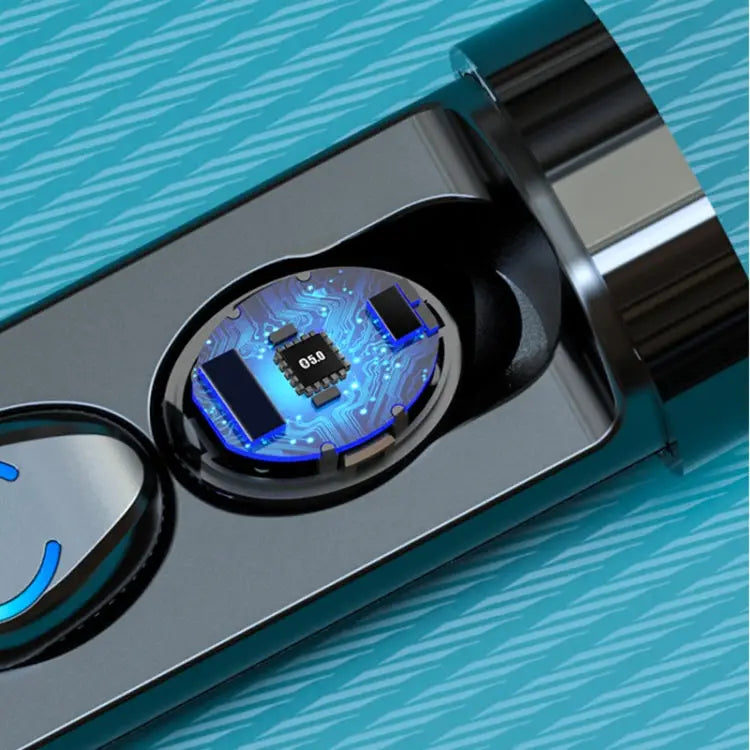 F9-6 TWS CVC8.0 Noise Cancelling Touch Bluetooth Earphone with Pull-out Cylindrical Charging Box Support LED Power
