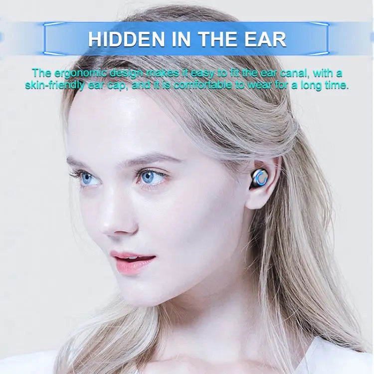 F9-6 TWS CVC8.0 Noise Cancelling Touch Bluetooth Earphone with Pull-out Cylindrical Charging Box Support LED Power
