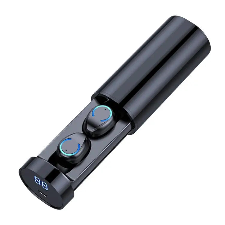 F9-6 TWS CVC8.0 Noise Cancelling Touch Bluetooth Earphone with Pull-out Cylindrical Charging Box Support LED Power