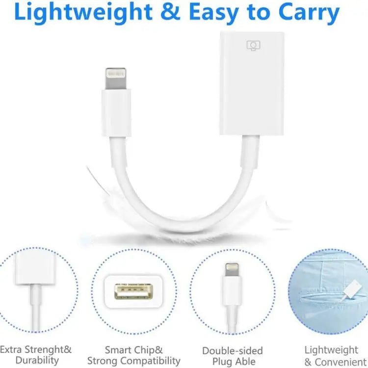 FA-STAR ZS-KL21826 8 Pin to USB 3.0 OTG Adapter Supports IOS 13 and Above