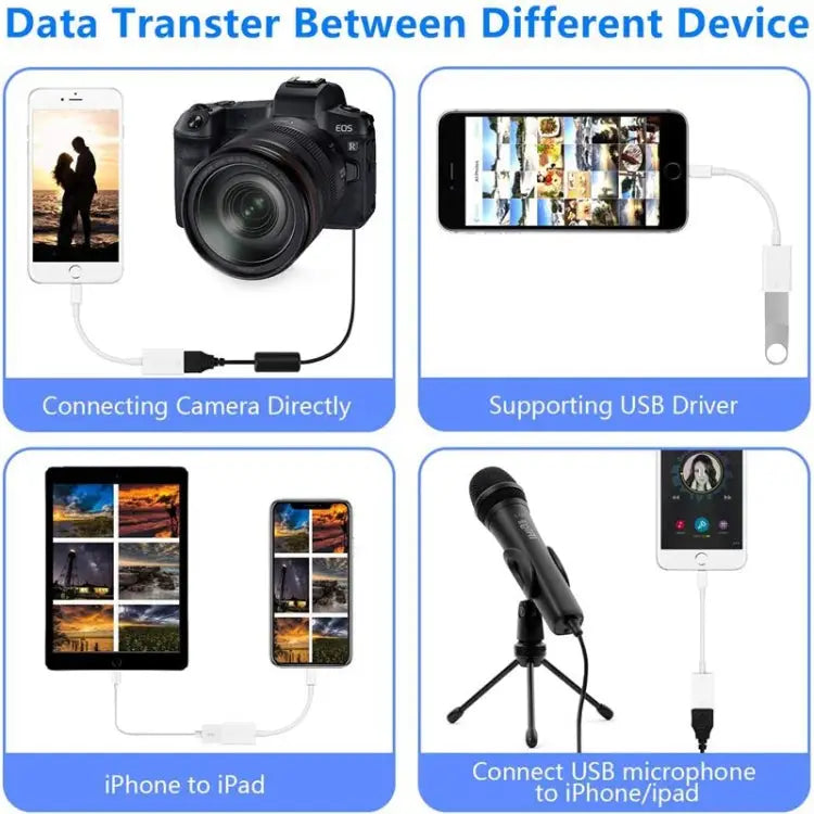 FA-STAR ZS-KL21826 8 Pin to USB 3.0 OTG Adapter Supports IOS 13 and Above