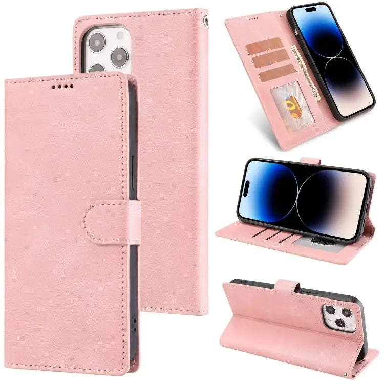 Fantasy Classic Skin-feel Calfskin Texture Leather Case For iPhone 14 For iPhone 14 Plus For iPhone 14 Pro For iPhone