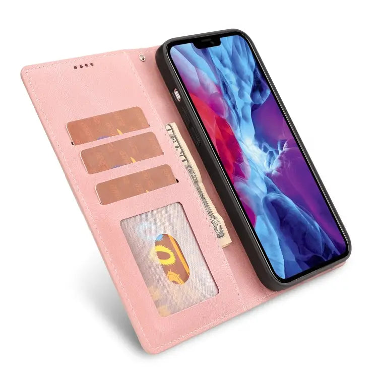 Fantasy Classic Skin-feel Calfskin Texture Leather Case For iPhone 14 For iPhone 14 Plus For iPhone 14 Pro For iPhone
