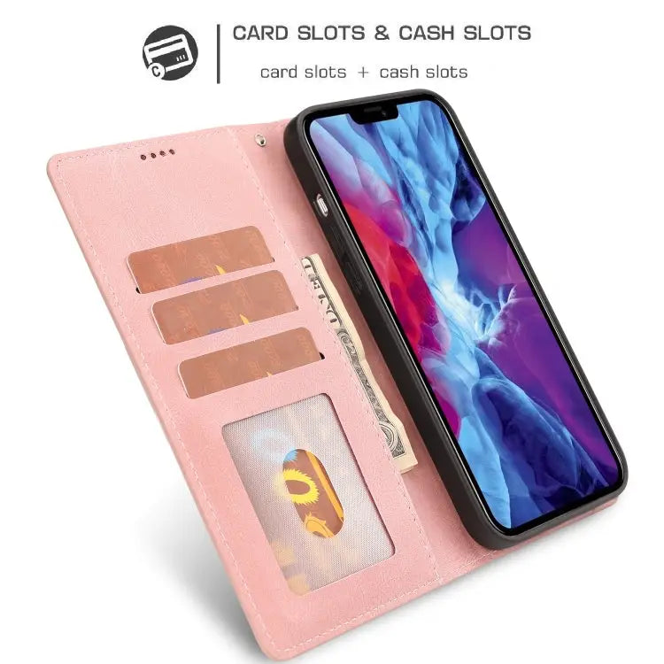 Fantasy Skin-feel Calfskin Texture Leather Phone Case For iPhone 14 - Apple Accessories