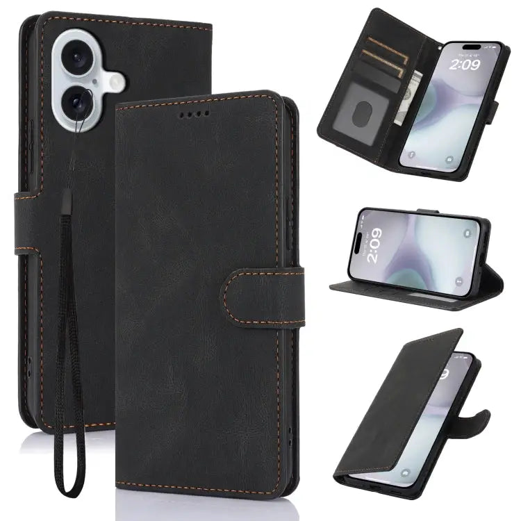 Fantasy Skin-feel Calfskin Texture Leather Phone Case For iPhone 16 For iPhone 15 Pro Max For iPhone 15 Pro For iPhone