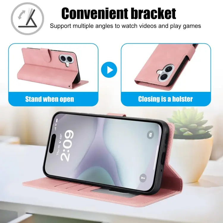 Fantasy Skin-feel Calfskin Texture Leather Phone Case For iPhone 16 For iPhone 15 Pro Max For iPhone 15 Pro For iPhone