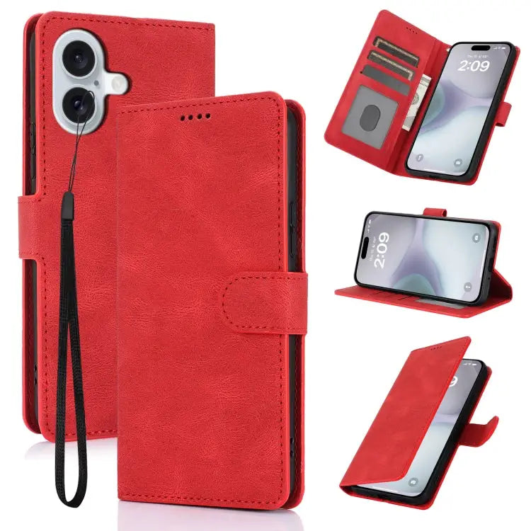 Fantasy Skin-feel Calfskin Texture Leather Phone Case For iPhone 16 For iPhone 15 Pro Max For iPhone 15 Pro For iPhone