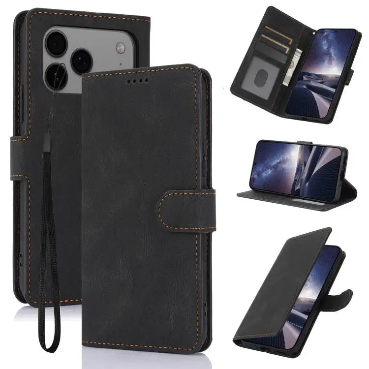 Fantasy Skin-feel Calfskin Texture Leather Phone Case For iPhone 17 Pro Max For iPhone 17 Pro For iPhone 17 For iPhone
