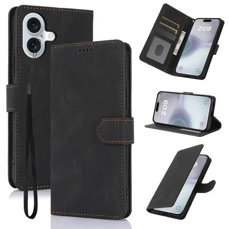 Fantasy Skin-feel Calfskin Texture Leather Phone Case For iPhone 17 Pro Max For iPhone 17 Pro For iPhone 17 For iPhone