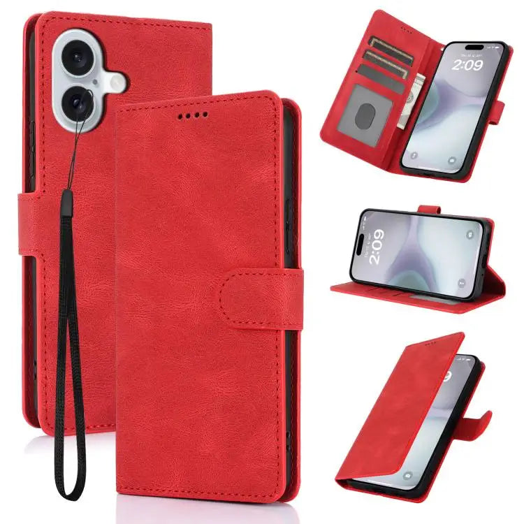 Fantasy Skin-feel Calfskin Texture Leather Phone Case For iPhone 17 Pro Max For iPhone 17 Pro For iPhone 17 For iPhone