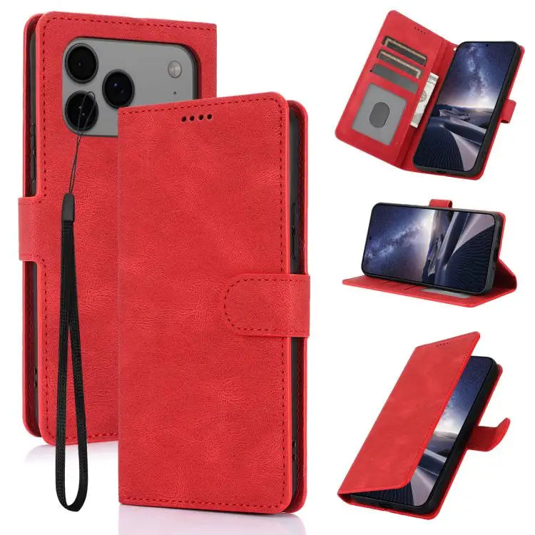 Fantasy Skin-feel Calfskin Texture Leather Phone Case For iPhone 17 Pro Max For iPhone 17 Pro For iPhone 17 For iPhone