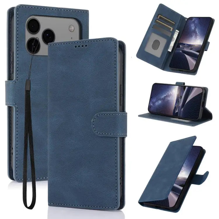 Fantasy Skin-feel Calfskin Texture Leather Phone Case For iPhone 17 Pro Max For iPhone 17 Pro For iPhone 17 For iPhone