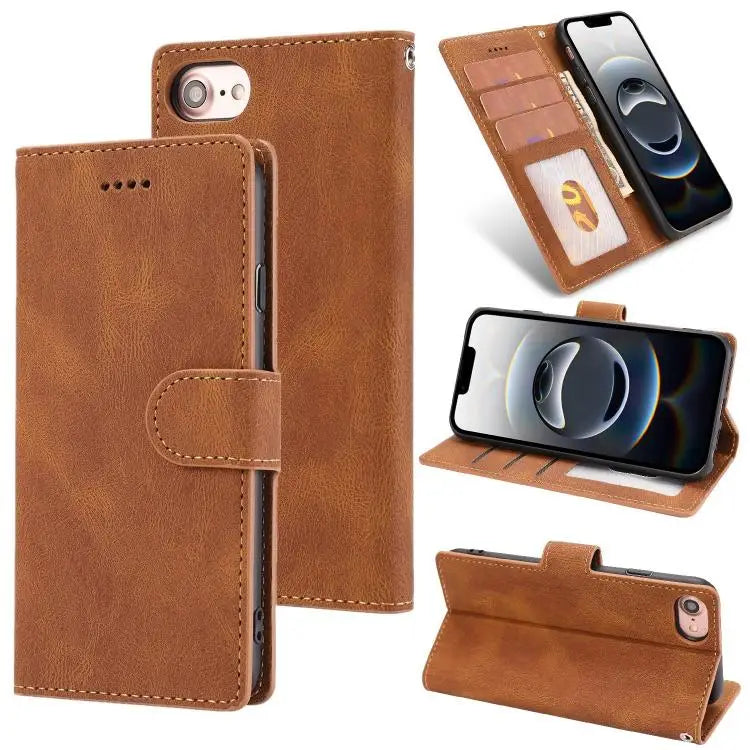 Fantasy Skin-feel Calfskin Texture Leather Phone Case For iPhone SE 2024 For iPhone 16 Pro Max For iPhone 16 Pro