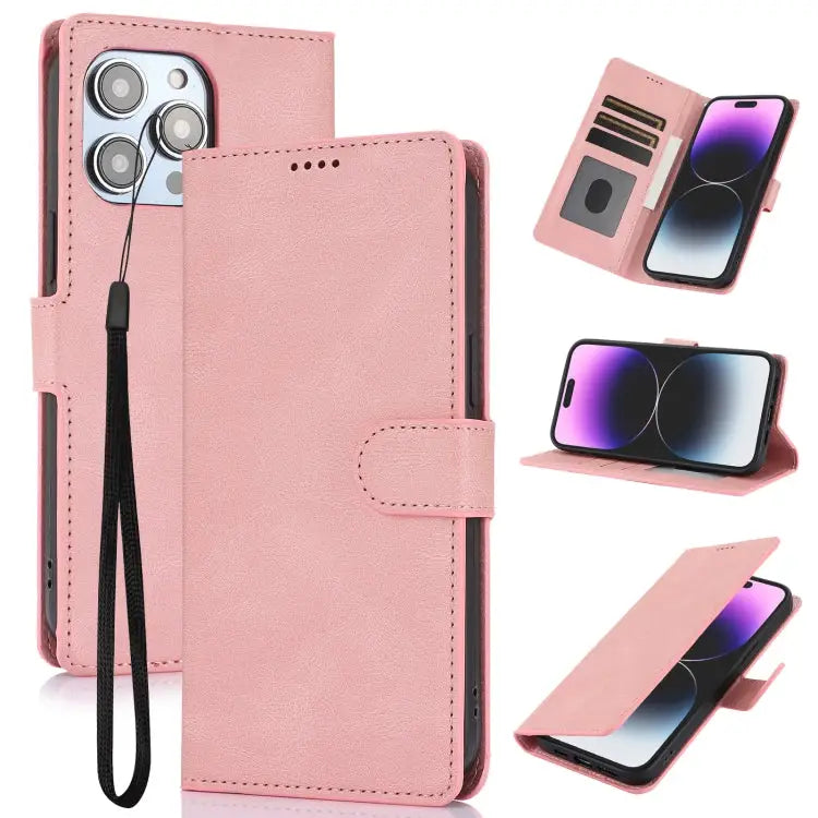 Fantasy Skin-feel Calfskin Texture Leather Phone Case For iPhone SE 2024 For iPhone 16 Pro Max For iPhone 16 Pro