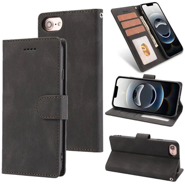 Fantasy Skin-feel Calfskin Texture Leather Phone Case For iPhone SE 2024 For iPhone 16 Pro Max For iPhone 16 Pro