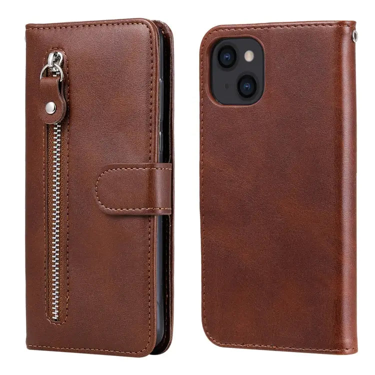 Fashion Calf Texture Zipper Horizontal Flip Leather Case with Stand & Card Slots & Wallet Function For iPhone 13 mini