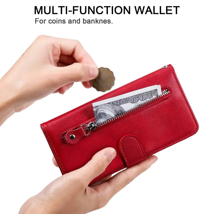 Fashion Calf Texture Zipper Horizontal Flip Leather Case with Stand & Card Slots & Wallet Function For iPhone 12 mini