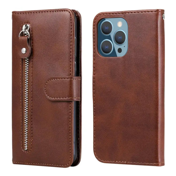 Fashion Calf Texture Zipper Horizontal Flip Leather Case with Stand & Card Slots & Wallet Function For iPhone 13 mini