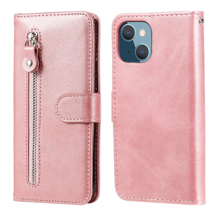 Fashion Calf Texture Zipper Horizontal Flip Leather Case with Stand & Card Slots & Wallet Function For iPhone 13 mini