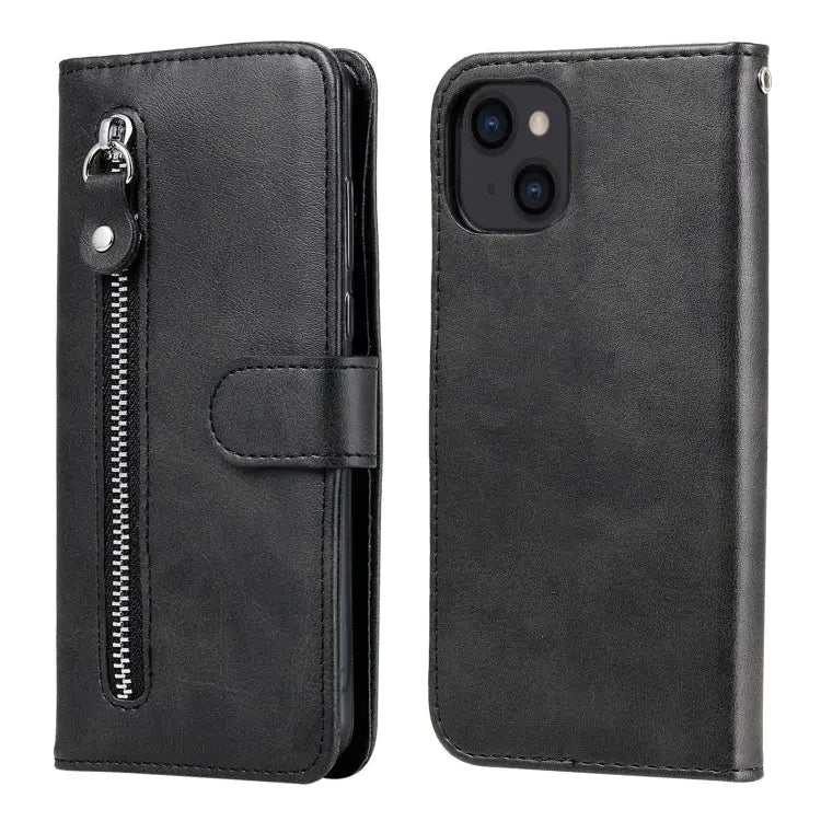 Fashion Calf Texture Zipper Horizontal Flip Leather Case with Stand & Card Slots & Wallet Function For iPhone 13 mini