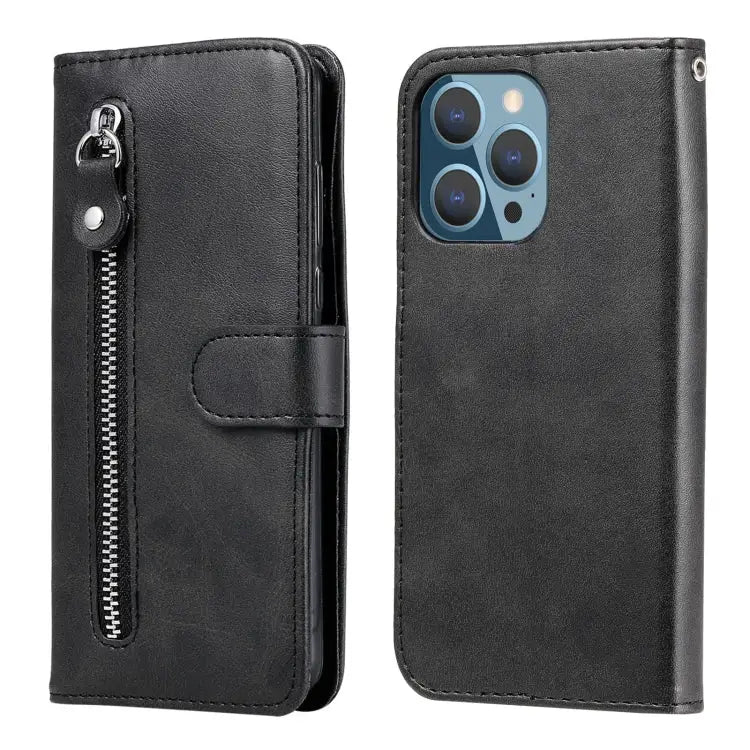 Fashion Calf Texture Zipper Horizontal Flip Leather Case with Stand & Card Slots & Wallet Function For iPhone 13 mini