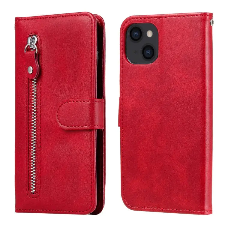 Fashion Calf Texture Zipper Horizontal Flip Leather Case with Stand & Card Slots & Wallet Function For iPhone 13 mini