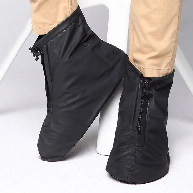 Fashion PVC Non-slip Waterproof Thick-soled Shoe Cover Size: L Size: L - Size: L