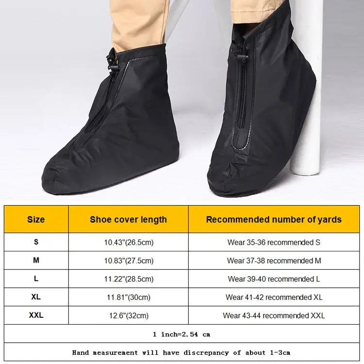 Fashion PVC Non-slip Waterproof Thick-soled Shoe Cover Size: L Size: L - Size: L