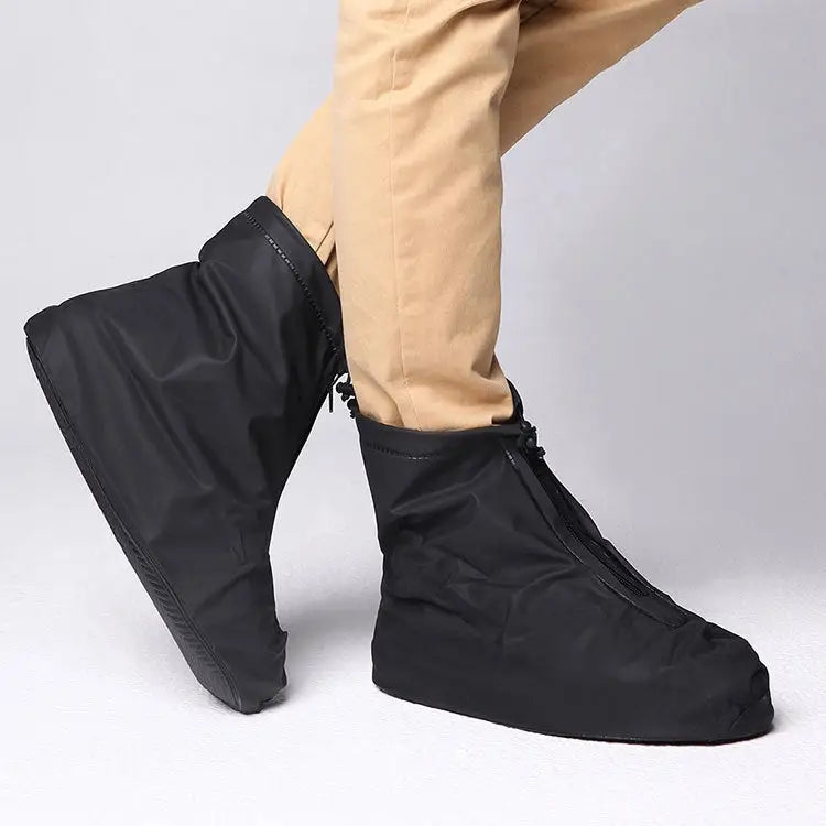 Fashion PVC Non-slip Waterproof Thick-soled Shoe Cover Size: L Size: L - Size: L