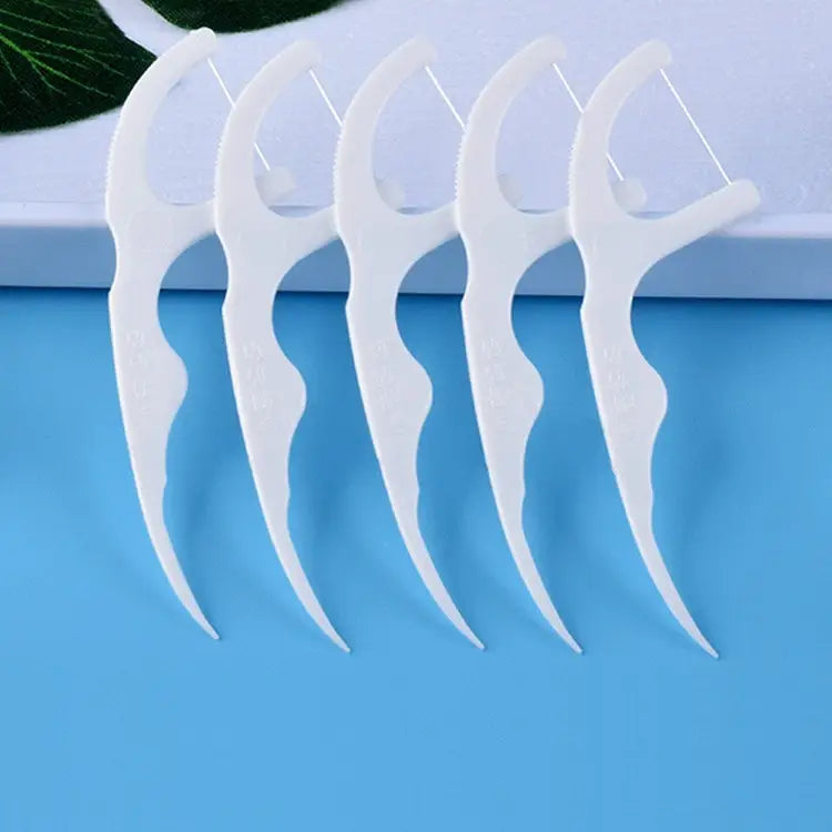 Fawnmum Ultra-fine Safety Dental Floss Super Tension Toothpick Thread 2 Packs / (180pcs) - 2 Packs / (180pcs)