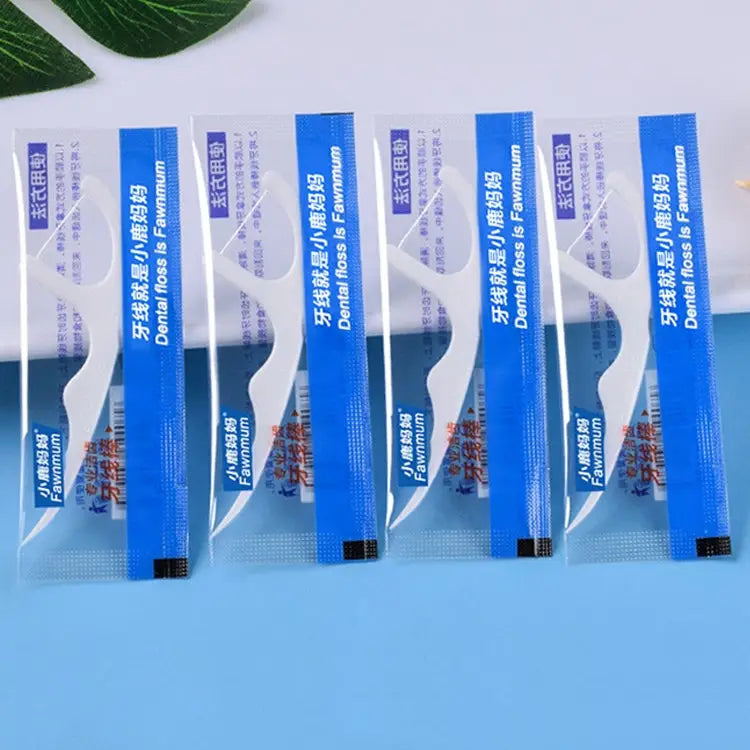 Fawnmum Ultra-fine Safety Dental Floss Super Tension Toothpick Thread 2 Packs / (180pcs) - 2 Packs / (180pcs)