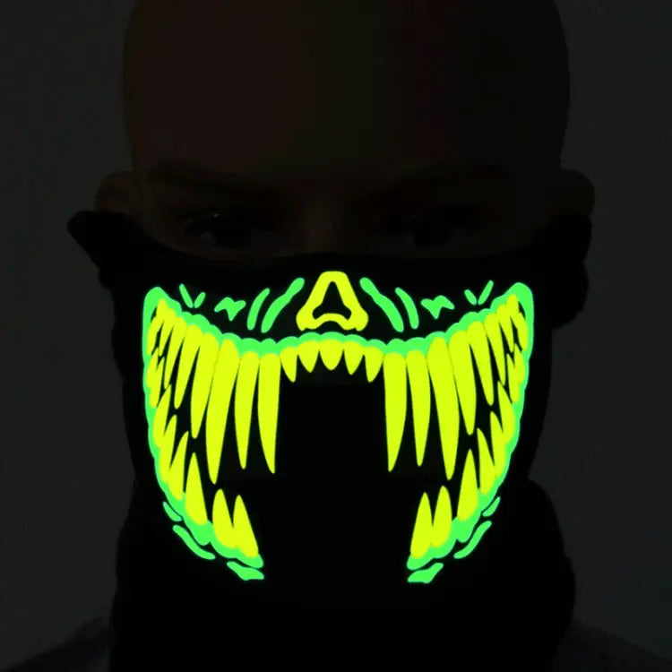 FG-MA-01 Halloween Mask Voice Control LED Cold Light Terror Cosplay Mask FG-MA-01 - FG-MA-01