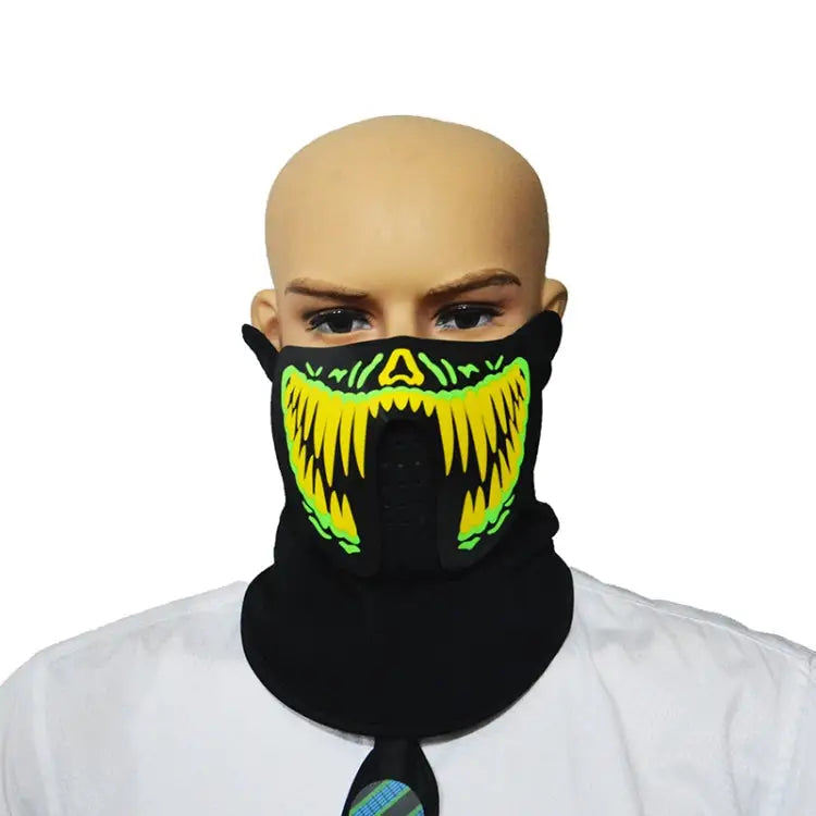 FG-MA-01 Halloween Mask Voice Control LED Cold Light Terror Cosplay Mask FG-MA-01 - FG-MA-01