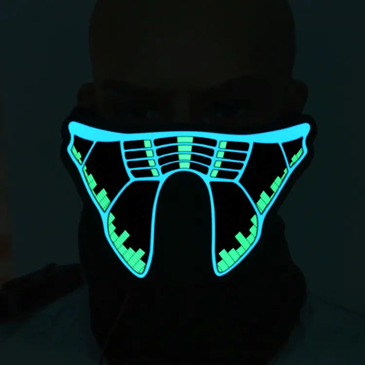 FG-MA-013 Halloween Mask Voice Control LED Cold Light Terror Cosplay Mask FG-MA-013 - FG-MA-013
