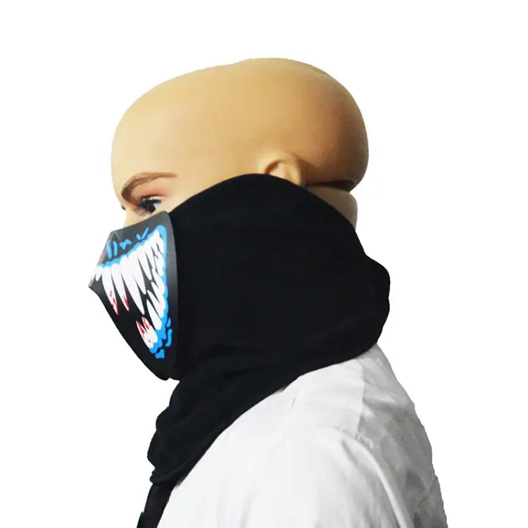 FG-MA-02 Halloween Mask Voice Control LED Cold Light Terror Cosplay Mask FG-MA-02 - FG-MA-02