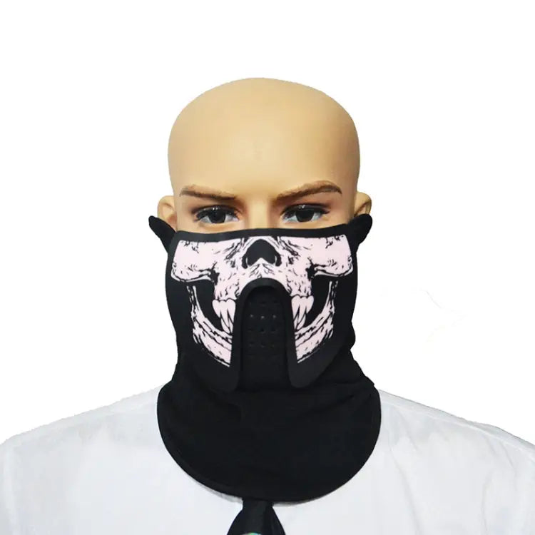 FG-MA-023 Halloween Mask Voice Control LED Cold Light Terror Cosplay Mask FG-MA-023 - FG-MA-023