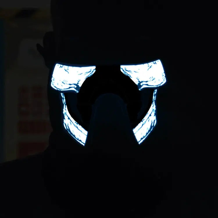 FG-MA-023 Halloween Mask Voice Control LED Cold Light Terror Cosplay Mask FG-MA-023 - FG-MA-023