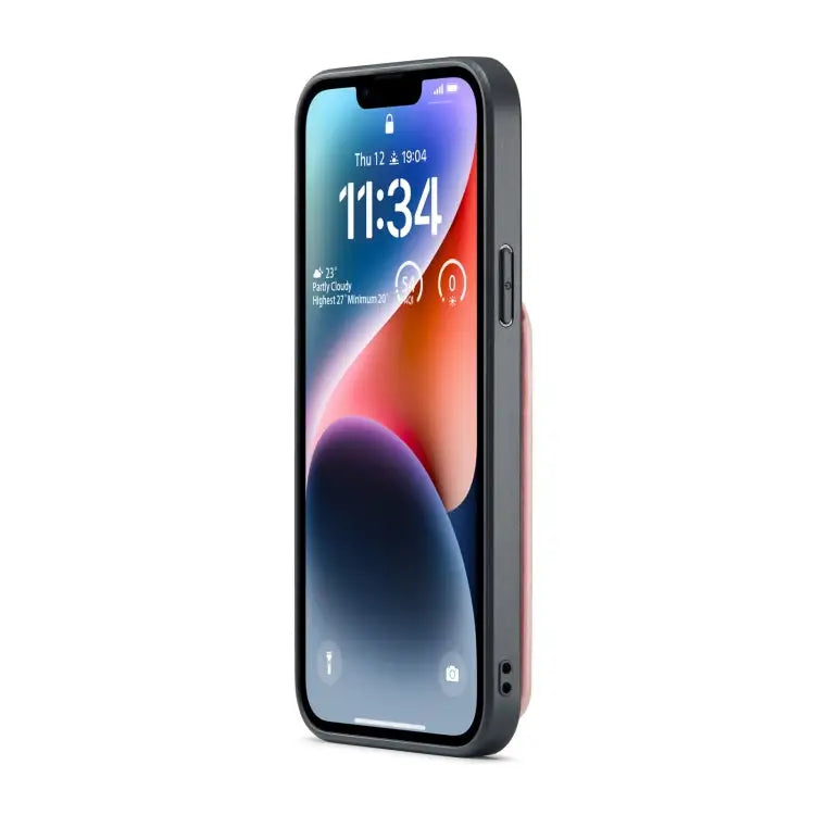 Fierre Shann Crazy Horse Card Holder Back Cover PU Phone Case For iPhone 13 For iPhone 13 Pro For iPhone 13 Pro Max