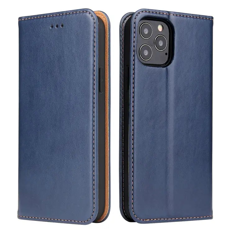 Fierre Shann PU Genuine Leather Texture Horizontal Flip Leather Case with Holder & Card Slots & Wallet For iPhone 12