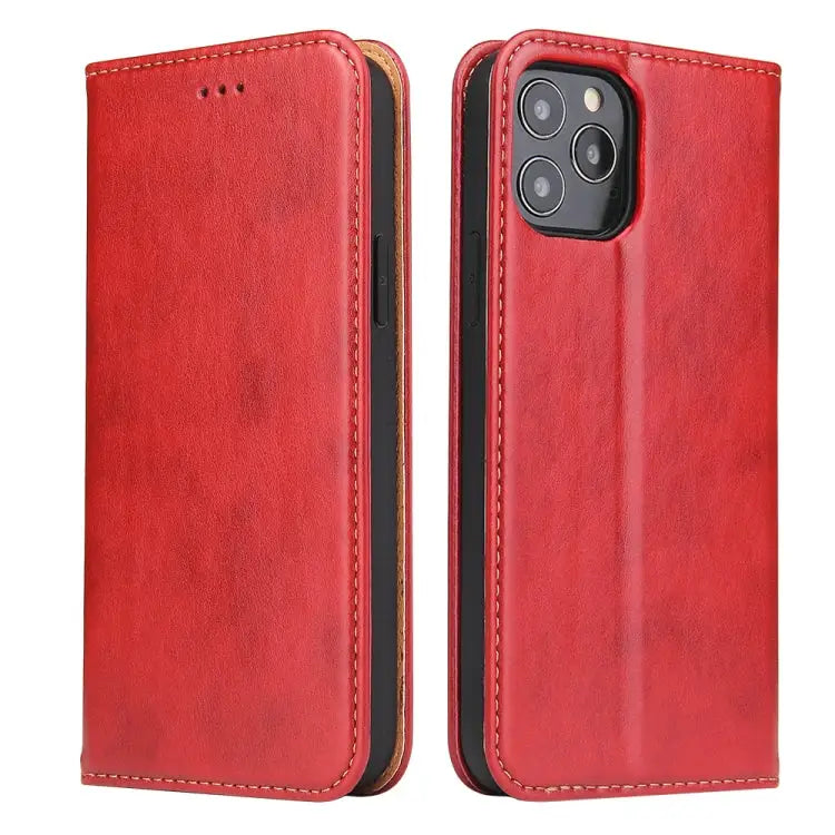 Fierre Shann PU Genuine Leather Texture Horizontal Flip Leather Case with Holder & Card Slots & Wallet For iPhone 12