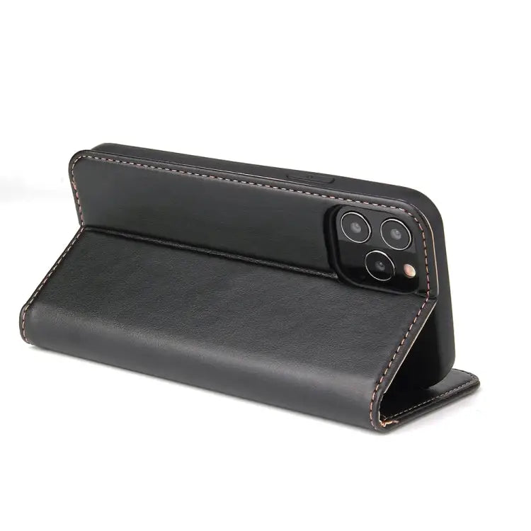 Fierre Shann PU Genuine Leather Texture Horizontal Flip Leather Case with Holder & Card Slots & Wallet For iPhone 12