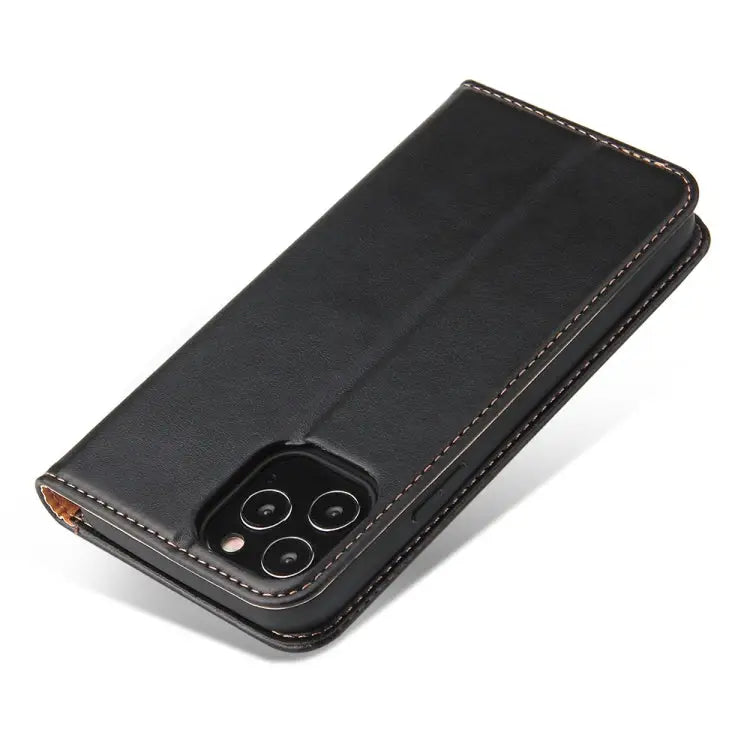 Fierre Shann PU Genuine Leather Texture Horizontal Flip Leather Case with Holder & Card Slots & Wallet For iPhone 12