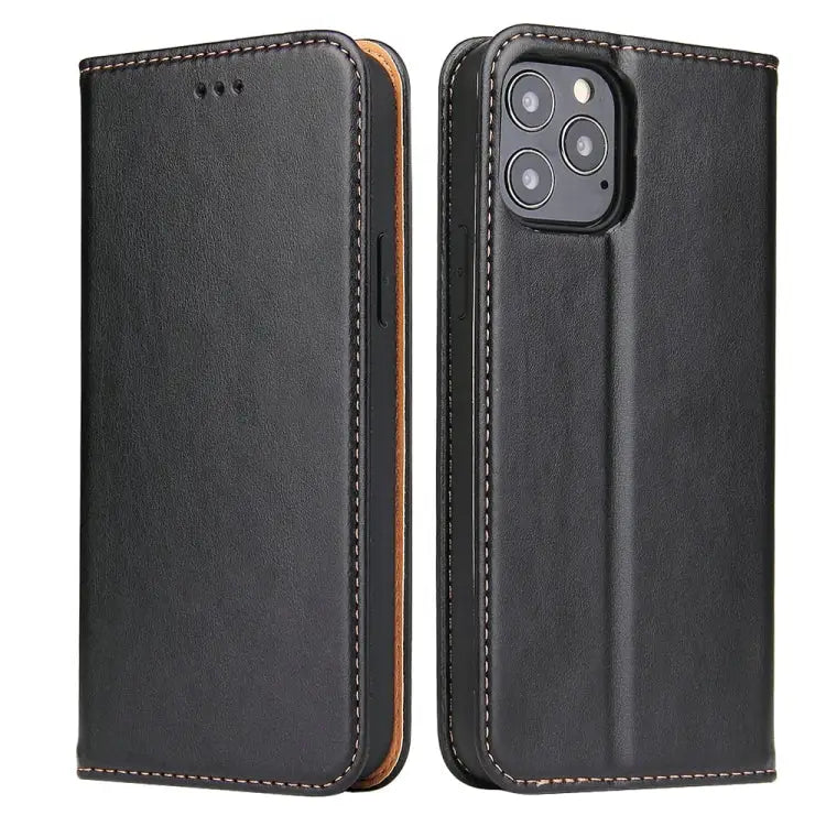 Fierre Shann PU Genuine Leather Texture Horizontal Flip Leather Case with Holder & Card Slots & Wallet For iPhone 12