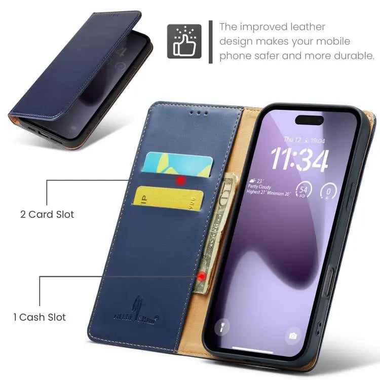 Fierre Shann PU Genuine Leather Texture Phone Case - Apple Accessories