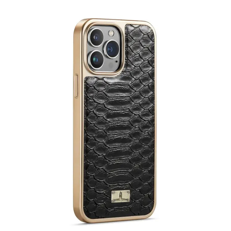 Fierre Shann Python Texture Electroplating PU Phone Case - Apple Accessories