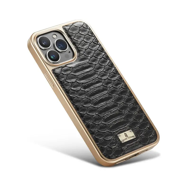 Fierre Shann Python Texture Electroplating PU Phone Case - Apple Accessories