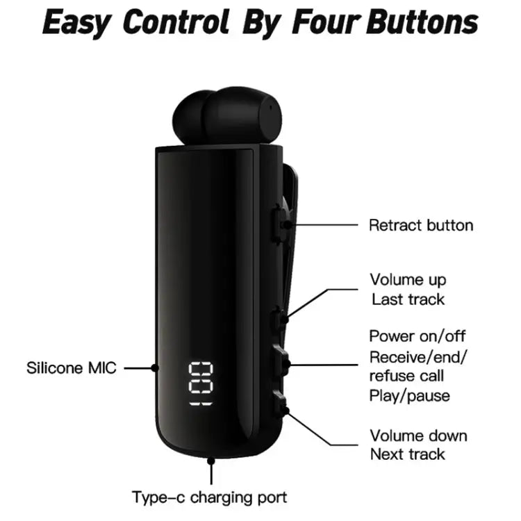 Fineblue F901 Waterproof Lavalier Earphone for Driving and Riding F901 - F901 - Apple Accessories